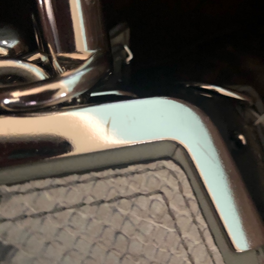 Coach Gray Embossed Python Bag - Picture 11 of 14